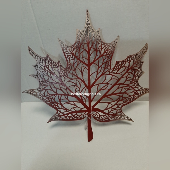 Leaf Vein Wood Decor 3 Piece - Picture 2 of 2